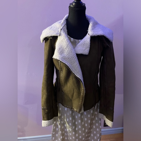 Joe Fresh Brown Faux suede look ladies coat size XS - Picture 2 of 4